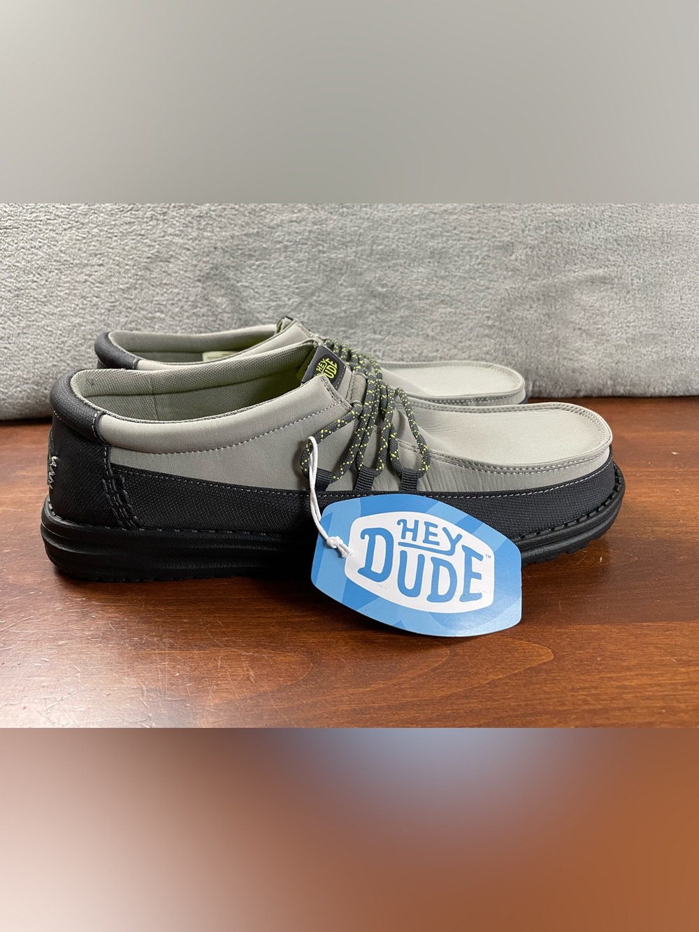 Hey Dude Men's Wally Guard Black / Moon Gray Men Size 11 44538-OPJ NWT NEW